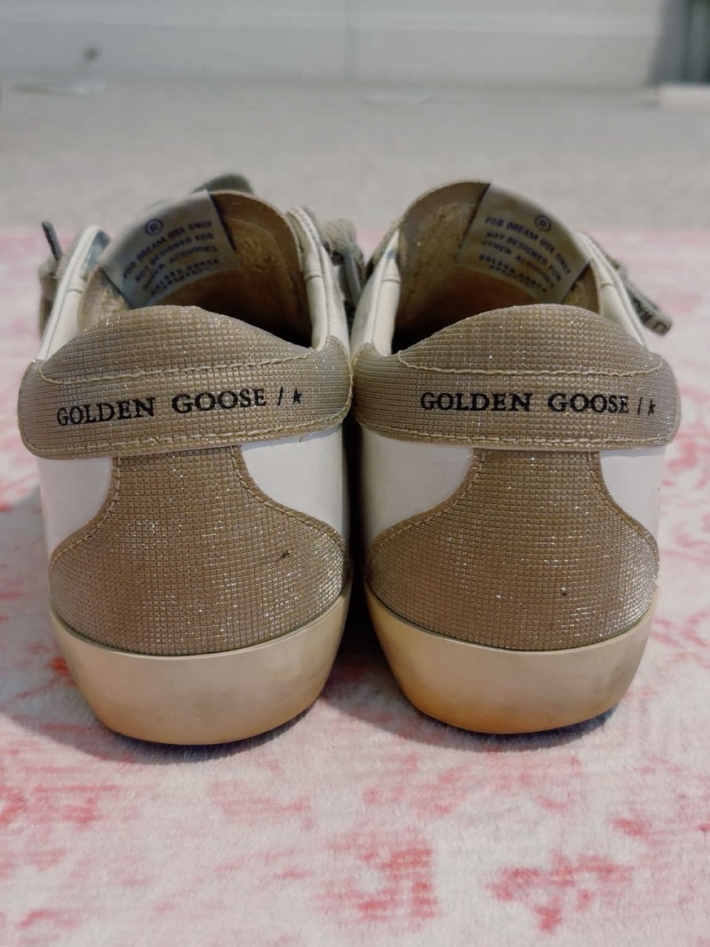 Golden Goose White Leather Low-Top Sneakers with Leopard Star - Picture 4 of 5